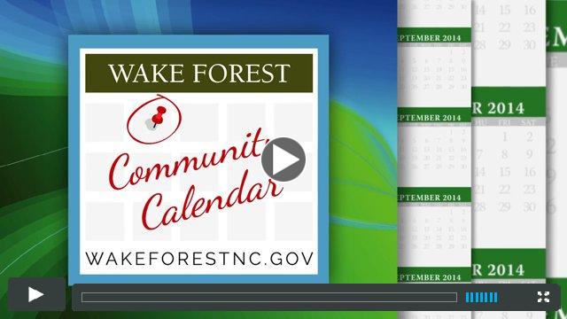 Wake Forest Community Calendar - September & October 2014