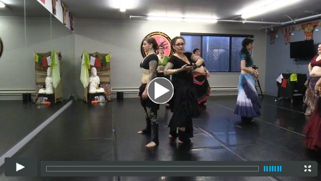 Carolena teaching the Chico as a partner step with passing.
