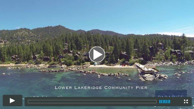 A bird's eyeview of the shoreline of Lake Tahoe Nevada. A view of lakefront homes from Glenbrook through Elk Point