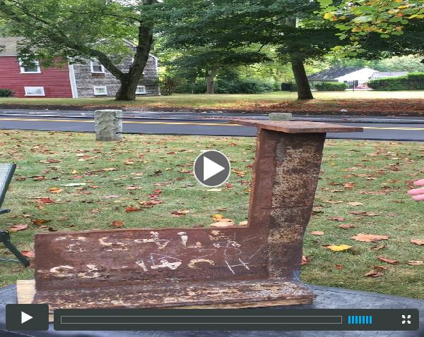 Joel Thomas speaks about East Bridgewater's 911 Memorial