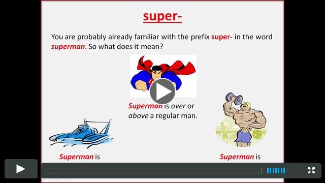 The prefix SUPER