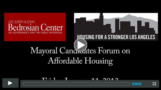 Los Angeles Mayoral Candidates Forum on Affordable Housing