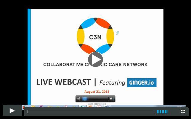 C3N Live Webcast | Featuring Ginger.io