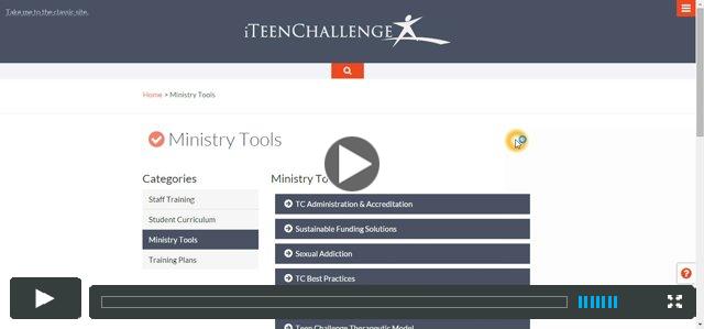 iteenchallenge.org Ministry Tools & Training Plans Tour