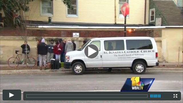 Video: WBAL on the Cold Weather and St. Ignatius Outreach