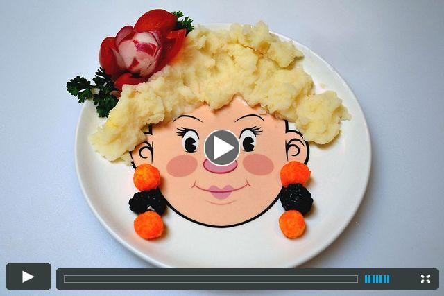 Food Face Dinner Plate for Kids