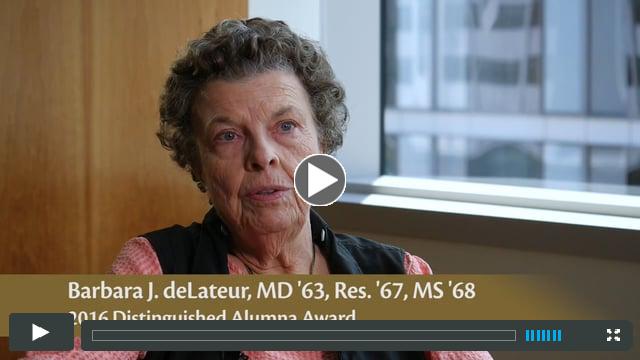 The UW School of Medicine's 2016 Distinguished Alumna Award: Dr. Barbara J. deLateur