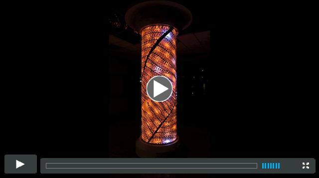 Cascada light sculpture- day 4 of installation