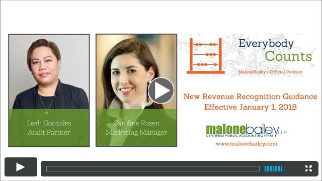 New Revenue Recognition Guidance with Leah Gonzales