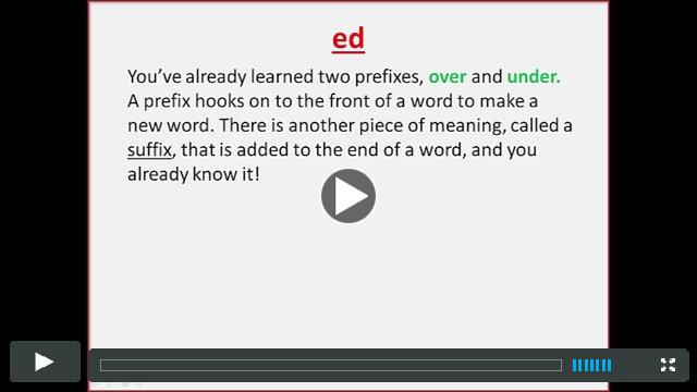 The suffix ED