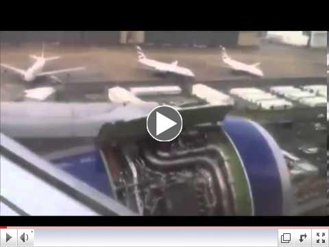 FOOTAGE FROM  inside BA plane during Emergency Landing