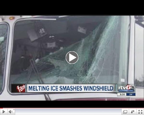 Wayne Township firefighter injured when flying ice hits truck