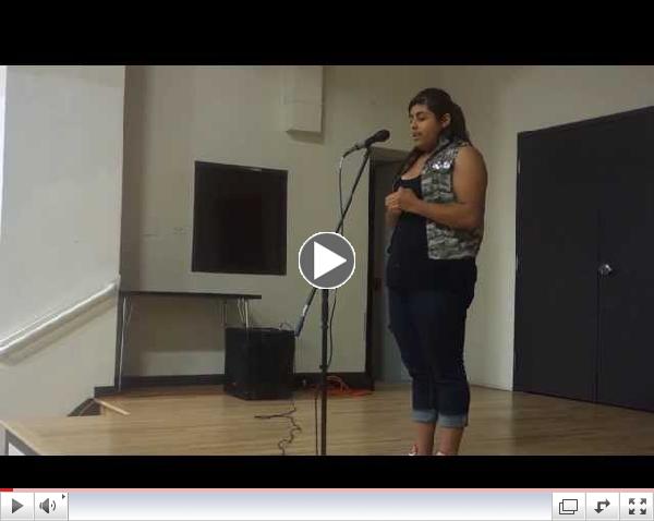 Ashlie performing at La Academia's showcase w/ Cafe Cultura || Spoken Word