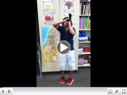Arie Berti blowing the shofar!