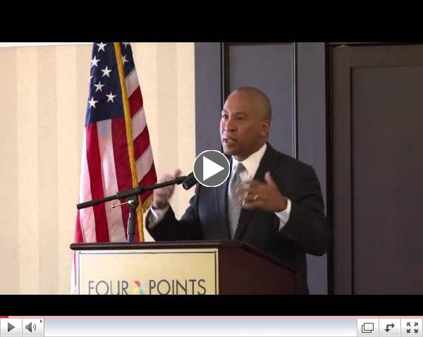 Governor Deval Patricks speaks at the NVCC, 2/26/2013