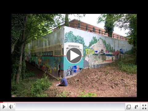 Trolley Mural on #8 Streetcar Path, Catonsville, MD