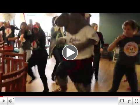 Staff, Volunteers, and guests at the Ronald McDonald House did a little dancing to encourage our friends at BobcaThon