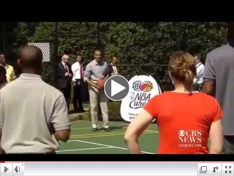 Barack Obama Brick House Shoots 22 Baskets Misses! Embarrassing Basketball Shots - 4/1/13