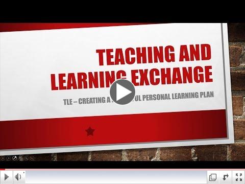 TLE: Creating powerful Personal Learning Plans