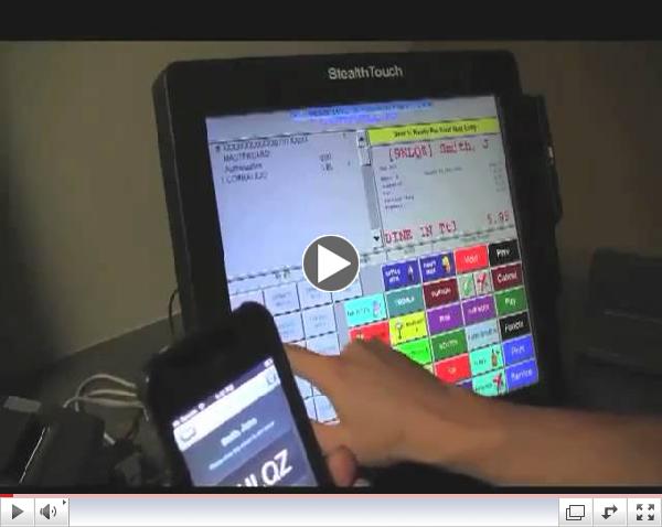Tabbedout demonstration on MICROS point of sale terminal
