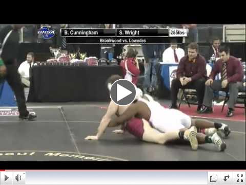 285 lbs Class 5A Match from the GHSA Individual Wresting Championships