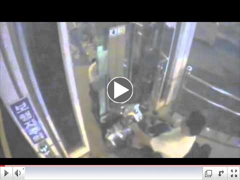 Guy patienly waits for elevator and gets on said elevator..flv