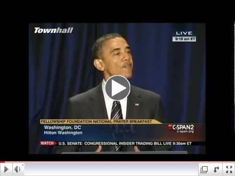 Obama Mis-Uses Scripture To Proselytize Tax Increases At National Prayer Breakfast