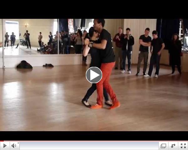 Eddy Vents and Riquita Alta demo Kizomba Social Dancing 03-24-13