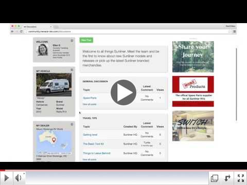 How to use the Sunliner RV Community Website
