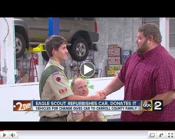 Eagle Scout refurbishes car, donates it to Carroll County family