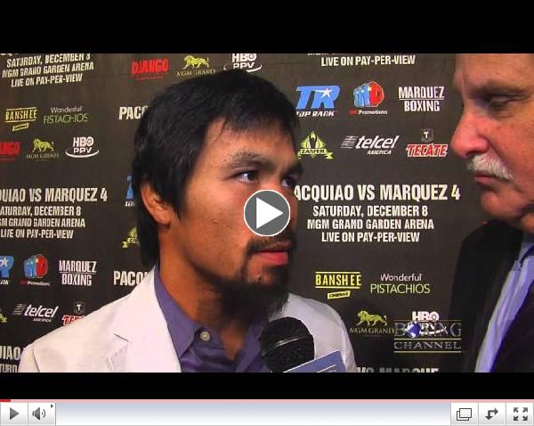 Manny Pacquiao ready for Marquez, says Marquez is the one that needs to prove something on Saturday.
