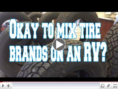 Is it okay to mix tire brands on an RV? 