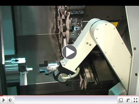 CNC Turning Center with Robot Arm (Goodway GA-2000C)