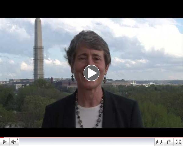 Secretary of the Interior Sally Jewell addresses Interior Employees