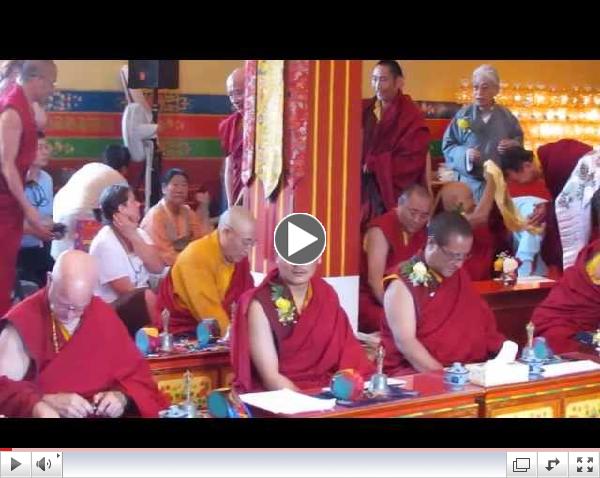 Scenes from Khenpo Karthar Rinpoche's birthday celebration at KTD.  
