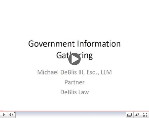 Government Information Gathering: Part I: IRS Summons Power
