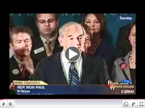 Ron Paul third in Iowa january 3, 2012 - a success