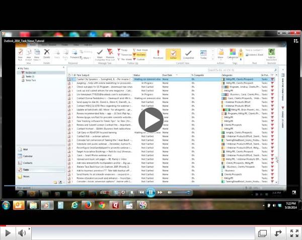 Video Tip: Microsoft Outlook Task Function: Favorite Views and Strategies