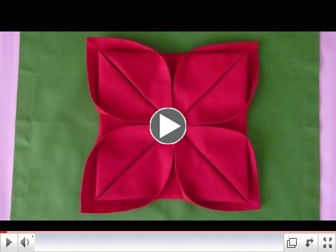 Lotus Flower Napkin Folding