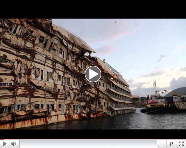 Costa Concordia as it looks today (January 2014)