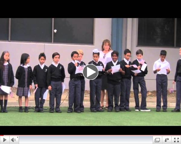 Mrs. Cornish's 4th Grade Class - 9/11 Anniversary Flag Salute (Fairmont Anaheim Hills Campus)