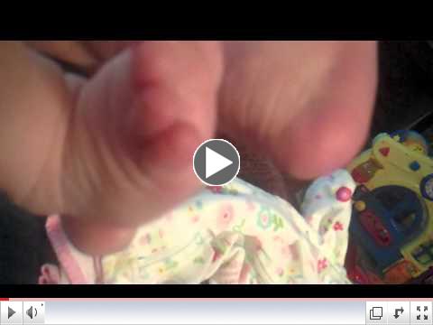 Adam McManus shows off Mercy's cute feet.