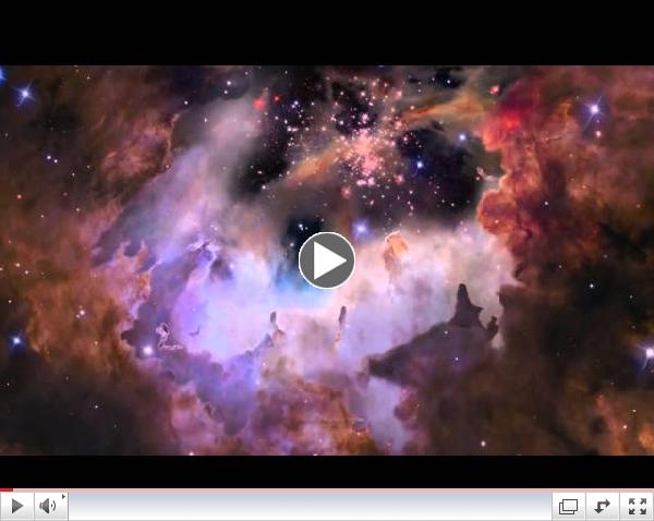Incredible Hubble Space Telescope fly-through of the Gum Nebula