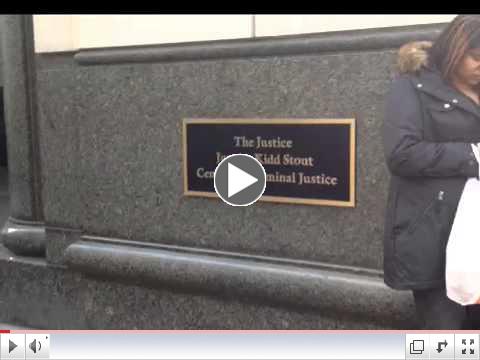 Sullenger videotaped news trucks outside Gosnell court  on Jury-Watch. Media interest in this case continues to increase.