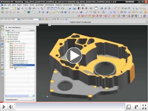 NX CAM - Part model preparation with Synchronous Technology  