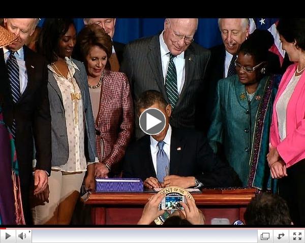 President Obama Signs the Violence Against Women Act Reauthorization