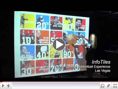 College Basketball Experience InfoTiles by Snibbe Interactive