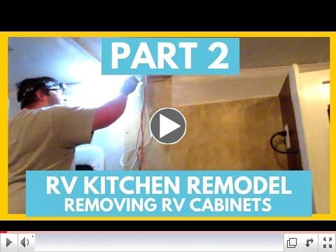 RV kitchen cabinet removal/fifth wheel remodel