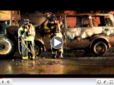Menlo Park Firefighters Fight East Palo Alto Car Fire.wmv