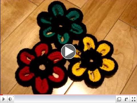 Crochet Smiley Flowers By Attaching Together 1